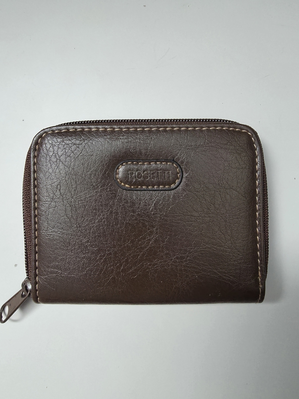 Rosetti Brown Faux Leather Men’s Zip Folio